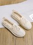 Plain Floral Mesh Split Joint Flat Espadrilles Shoes
