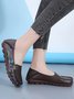 Plus Size Comfy Floral Moccasin Peas Shoes