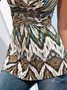 V Neck Boho Ombre Top