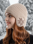 Casual Wool Snowflake Pattern Velvet Beanie Daily Commuting Home Outdoor Sports Accessories