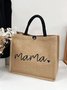 Portable Linen Large Capacity Casual Shoulder Bag