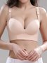 Soft and Comfortable Wide Back Buckle Gather A-F Full Cover Cup Bra