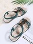 Vintage Comfy Sole Slip On Strappy Sandals