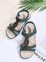 Vintage Comfy Sole Slip On Strappy Sandals