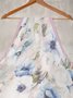 Silk Art Floral Pattern Scarf Square Daily Commuting Accessories