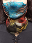 Ethnic Vintage Feather Pattern Scarf Neck Everyday Vacation Accessory