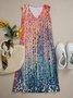 Women's A Line Dress Ombre Shiny Stripe Printed Party Dress