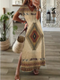 V Neck Ethnic Ethnic Dress