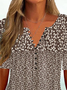 Women's Summer Tunics V Neck Floral Regular Fit Casual Shirt