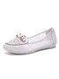 Elegant Applique Bowknot Decor Wedding Bridal Shoes Lace Split Joint Ballet Flats