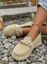 Breathable Chain Decor Casual Mesh Fabric Flat Loafers