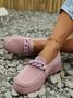 Breathable Chain Decor Casual Mesh Fabric Flat Loafers