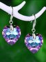 AB Colorful Crystal Drop Earrings Casual Party Urban Jewelry