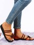 Appliques Decor Two Way Wear Flip Flops Strappy Slide Sandals