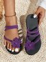 Appliques Decor Two Way Wear Flip Flops Strappy Slide Sandals