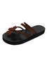 Appliques Decor Two Way Wear Flip Flops Strappy Slide Sandals