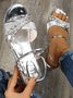 Trendy Rhinestone Wedge Sandals