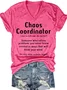 Women's Short Sleeve Tee T-shirt Summer Text Letters Cotton-Blend Crew Neck Daily Going Out Casual Top Pink