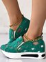 Mesh Ripped Denim Raw Hem Slip On Muffin Sneakers