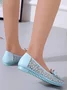 Elegant Applique Bowknot Decor Wedding Bridal Shoes Lace Split Joint Ballet Flats