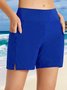 Sports Plain Split Joint Bikini Bottom