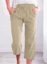 Women's Casual Summer Pants High Waisted Loose Yoga Sweatpants Crop Pants with Pockets