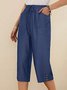 Loose Casual Plain Pants