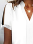 Loose Casual Plain Knitted T-Shirt