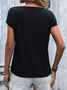 Loose Plain Casual Knitted T-Shirt