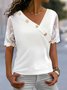 Casual Asymmetrical Plain Loose Shirt
