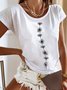 Crew Neck Floral Loose Casual T-Shirt