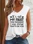 Women's Cap Sleeve Tank Top Camisole Summer Text Letters Cotton-Blend V Neck Daily Going Out Simple Top Black