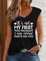 Women's Cap Sleeve Tank Top Camisole Summer Text Letters Cotton-Blend V Neck Daily Going Out Simple Top Black