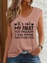 Women's Cap Sleeve Tank Top Camisole Summer Text Letters Cotton-Blend V Neck Daily Going Out Simple Top Black