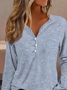 V Neck Loose Casual Striped Shirt