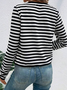 Knitted Casual Others Striped Kimono