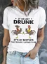 Women's Short Sleeve Tee T-shirt Summer Text Letters Cotton Crew Neck Daily Going Out Casual Top Pink