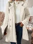 Women's Winter Outerwear Casual Plain Long Sleeve Lapel Collar Fleece Coat