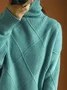Women Cable Knit Turtleneck Sweater Winter Pullover