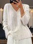 Women's Casual Winter Plain Glitter Cardigan