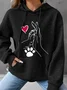 Women's Dog Spring/Fall Long Sleeve Casual Daily Hoodie