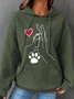 Women's Dog Spring/Fall Long Sleeve Casual Daily Hoodie