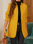 Women's Stand Collar Plain Coat