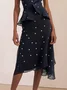 Women's Short Sleeve Summer Polka Dots Peplum Dress V Neck Date Going Out Urban Midi X-Line Ruffle Skirt