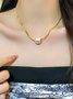 Fashionable Double-Layer Faux Pearl Necklace