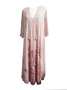 Women's Half Sleeve Summer Floral Mesh Dress V Neck Daily Going Out Casual Maxi H-Line Pink