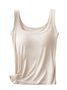 Women's Sleeveless Tank Top Camisole Summer Plain Knitted Crew Neck Daily Going Out Casual Top Black