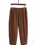 Women's Elastic Waist H-Line Harem Pants Daily Going Out Pants Casual Cotton Plain Spring/Fall Pants