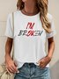 Women's Short Sleeve Tee T-shirt Summer Text Letters Cotton Crew Neck Daily Going Out Casual Top Black