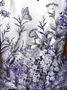 Women's Short Sleeve Tee T-shirt Summer Floral V Neck Daily Going Out Casual Top Purple